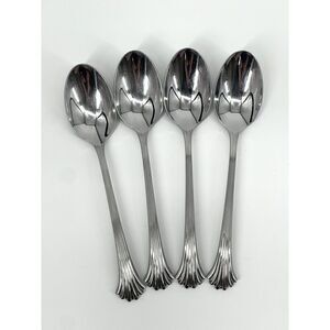 International Silver Tiara Stainless 18/8 Korea Glossy Dinner Spoons Set Of 4